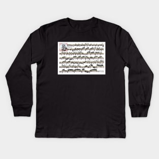 Passacaglia music manuscript Kids Long Sleeve T-Shirt